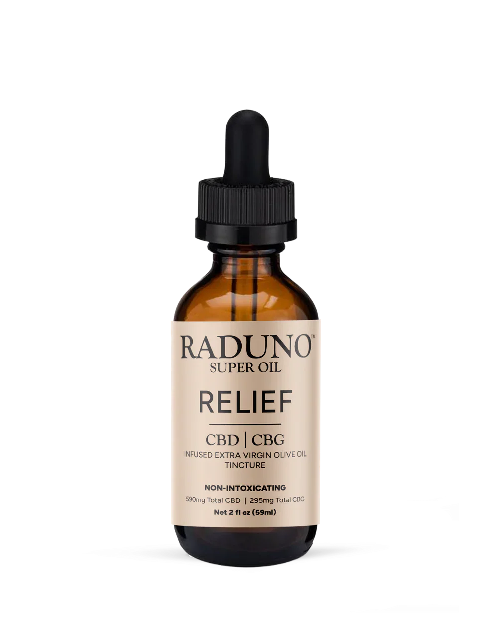 RELIEF - CBD | CBG Infused Extra Virgin Olive Oil Tincture - 2 Fl. Oz.