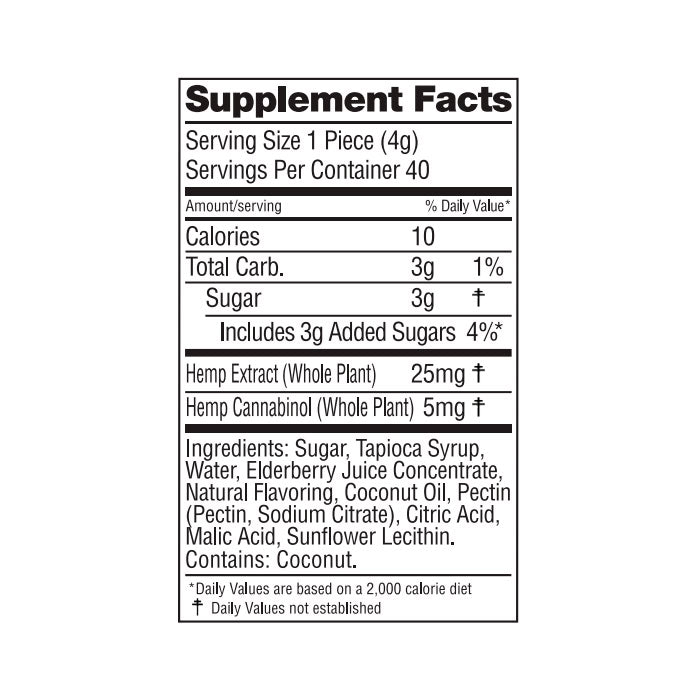 WYLD CBD-Elderberry CBD+CBN Gummies