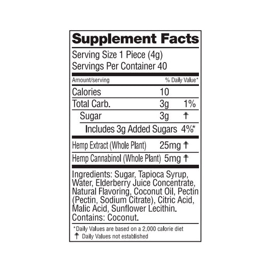 WYLD CBD-Elderberry CBD+CBN Gummies