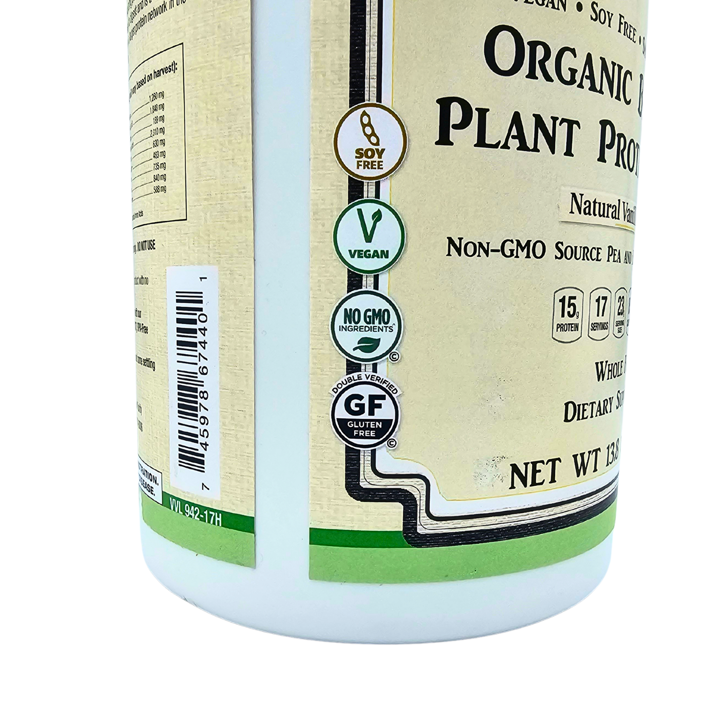 Balanced Plant Protein Blend - Organic, Soy Free, Vanilla - 13.8 Oz.