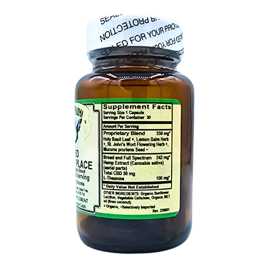 CBD Happy Place - CBD + Herbal Blend - 30 Liquid Filled Capsules