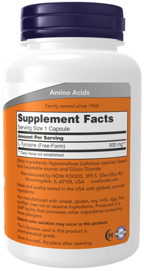 L-Tyrosine 500 mg Capsules