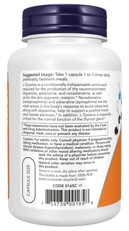 L-Tyrosine 750 mg, Extra Strength Capsules