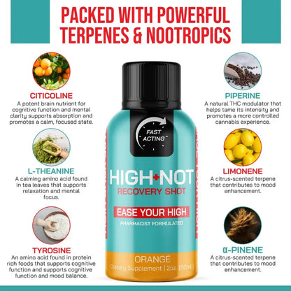 High-Not THC Recovery Shot - Regular Strength Orange