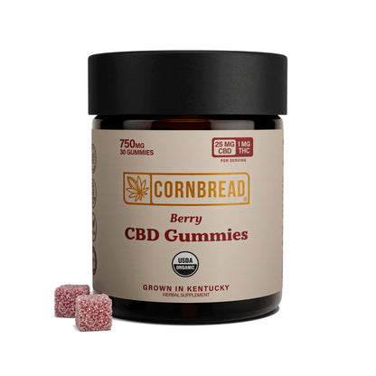 Cornbread Hemp, CBD Gummies, Berry, Full Spectrum, 30ct, 30mg THC + 750mg CBD