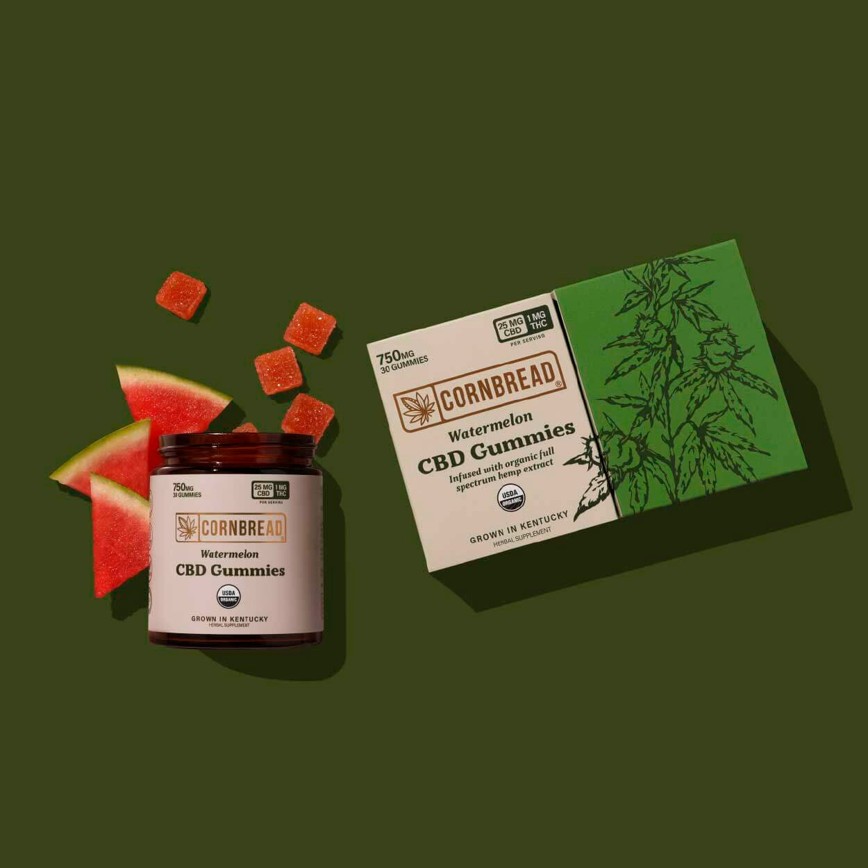 Cornbread Hemp CBD Gummies Watermelon Full Spectrum 30ct