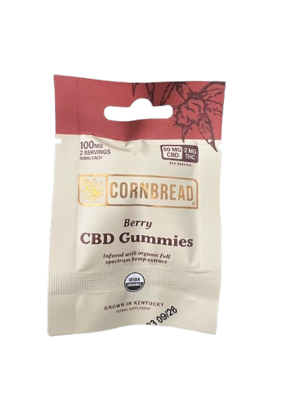CBD Gummies 50mgCBD/2mgTHC - Cornbread Hemp 2 Servings