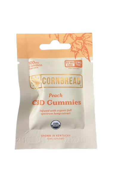 CBD Gummies 50mgCBD/2mgTHC - Cornbread Hemp 2 Servings