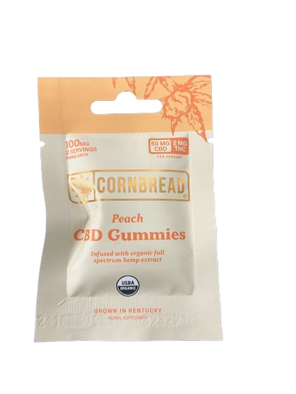 CBD Gummies 50mgCBD/2mgTHC - Cornbread Hemp 2 Servings