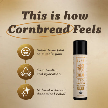 Cornbread Hemp CBD Lotion Skin Formula 25 to 1