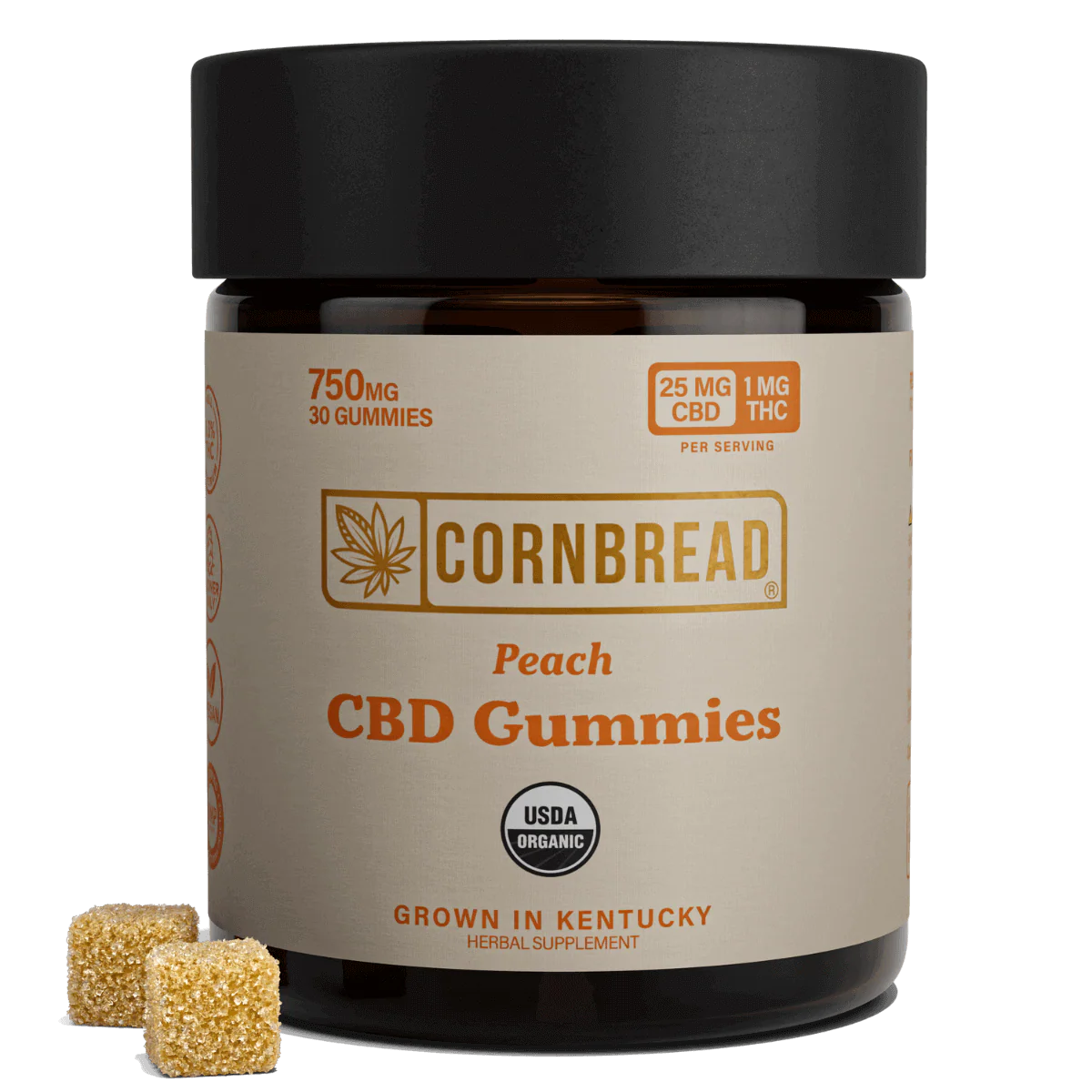 Cornbread Hemp CBD Gummies - Peach