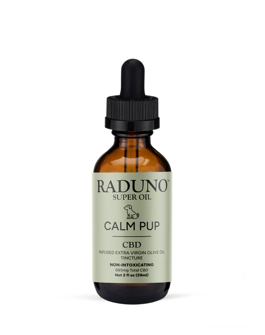 CALM PUP - CBD Infused Extra Virgin Olive Oil Tincture for Pets - 2 Fl. Oz.