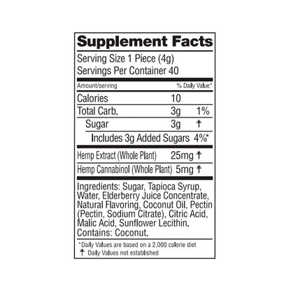 WYLD CBD-Elderberry CBD+CBN Gummies