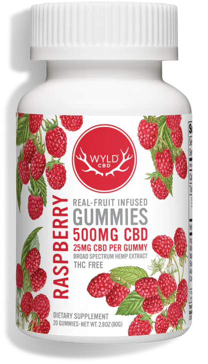 WYLD Raspberry CBD Gummies 25 Mg Per Gummy