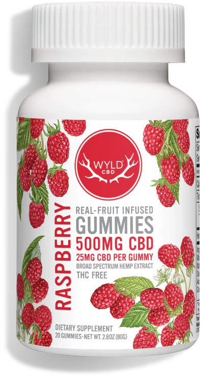 WYLD Raspberry CBD Gummies 25 Mg Per Gummy