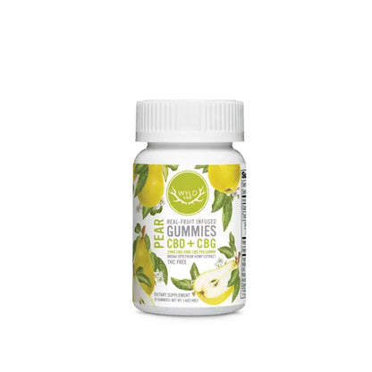 Wyld CBD Real-Fruit Infused Pear CBD + CBG Gummies.