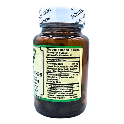 CBD Infla Soother - CBD + Herbal Blend - 30 Liquid Filled Capsules