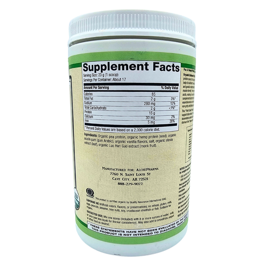 Balanced Plant Protein Blend - Organic, Soy Free, Vanilla - 13.8 Oz.