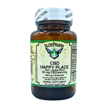 CBD Happy Place - CBD + Herbal Blend - 30 Liquid Filled Capsules